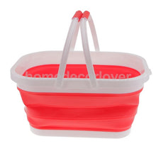 Silicone Retractable Folding Shopping Basket Kitchen Vegetable Fruit Tote Bucket
