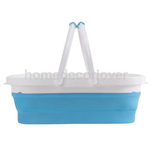 Silicone Retractable Folding Shopping Basket Kitchen Vegetable Fruit Tote Bucket